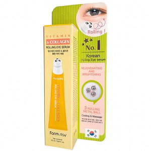 Витаминизированная сыворотка-роллер для век FarmStay Vitamin & Collagen Rolling Eye Serum, 25мл