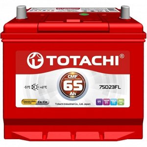 Аккумулятор Totachi CMF 75D23FL, 65Ач, CCA 600А, необслуживаемый, арт. 90465