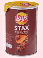 Хрустящие чипсы со вкусом дымящего барбекю  Lay&#039;s Stax Smoking BBQ 42 гр