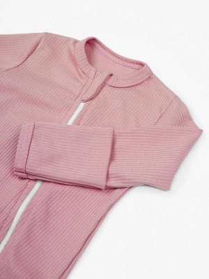 Комбинезон (слип) на молнии детский AMAROBABY Fashion, розовый, размер 74
