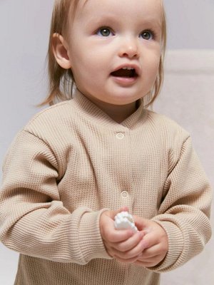 Комбинезон детский без следа Amarobaby Waffle, цвет бежевый, размер 74