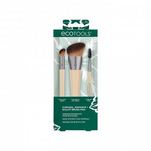 Набор кистей для макияжа EcoTools New Natural Conceal, Enhance + Sculpt Trio