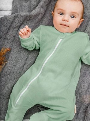 Комбинезон (слип) на молнии детский AMAROBABY Fashion, зеленый