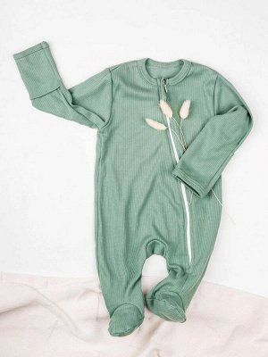 Комбинезон (слип) на молнии детский AMAROBABY Fashion, зеленый