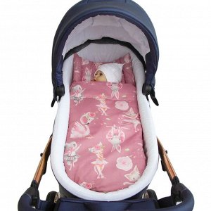 Комплект в коляску AmaroBaby Mommy Star Нежный Танец, розовый