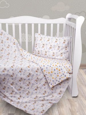 Комплект в кроватку 3 предмета AmaroBaby BABY BOOM Сказка, белый