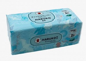 Салфетки HARUKO Blue, м/у 200 шт (лист 180 х145), 1*40,