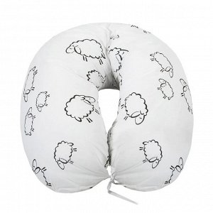 Подушка для беременных AmaroBaby 170х25 (Овечки), белый