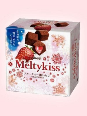 Шоколадные конфеты со вкусом клубники Meiji Meltykiss Premium Chocolate 52 гр Японские сладости