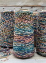 Пряжа для вязания 100 гр, Calzetteria носочная пряжа 75% меринос 25% полиамид 400м/100г 16Бирюза-розовый-горчица