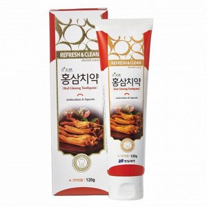 Hanil Зубная паста с красным женьшенем / Refresh &amp; Clean Dental Clean Red Ginseng toothpaste, 120 г