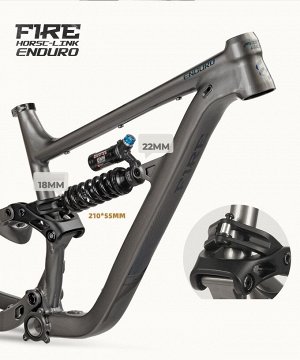 Рама HIMALO Enduro 27.5+/29ER. Серый