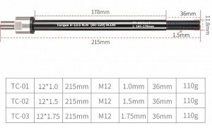 Ось для установки велоприцепа ROCES TС-0123 (M12x1.75 160-178)
