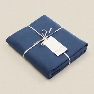 Простыня 300ТС SL Home Percale 160*235 см, синий, 100% хлопок