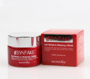 Secret Key Крем для лица антивозрастной, отбеливающий с пептидом змеиного яда Syn-Ake Anti Wrinkle & Whitening Cream