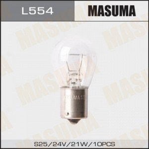 Лампа цок. MASUMA 24v 21W BA15s S25 одноконтактная (уп.10шт) L554