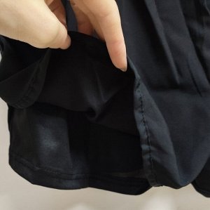 Шорты легкие спортивные быстросохнущие, пояс на резинке, черный