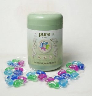 Капсулы для стирки PureLAB LIME атлантическая свежесть 25шт, бокс 1/12