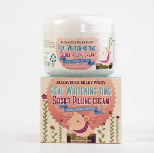 Крем дли лица осветляющий с эффектом пилинга Elizavecca Milky Piggy real whitening time secret pilling cream 100мл 1/100