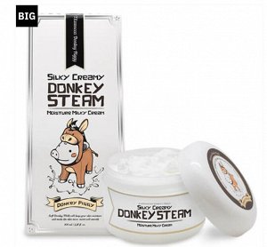 Увлажняющий паровой крем для лица на основе ослиного молока Elizavecca Silky Creamy donkey steam moisture milky cream 100г 1/50