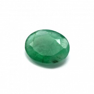 Кабошон изумруд овал 6*8мм в ювелирной огранке, 0,9ct