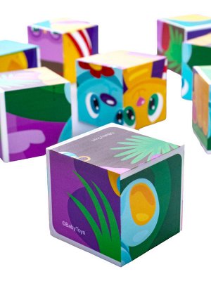 Кубики пластмассовые "Малышам" 9 шт Baby Toys