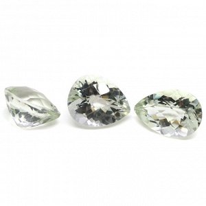 Кабошон аметист зеленый граненый капля 9*12мм, 3,7ct