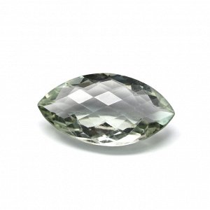Кабошон натуральный аметист зеленый маркиз граненый 13*23мм, 11,3ct