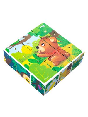 Кубики пластмассовые "Зверята" 9 шт Baby Toys