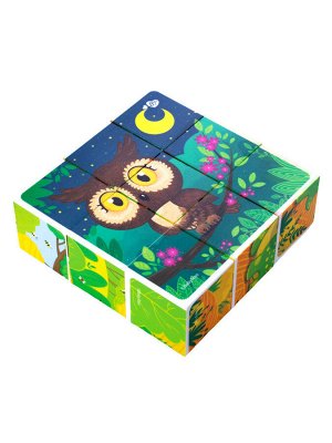 Кубики пластмассовые "Зверята" 9 шт Baby Toys