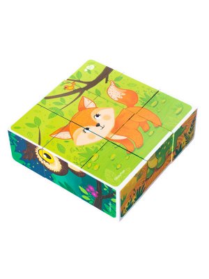 Кубики пластмассовые "Зверята" 9 шт Baby Toys