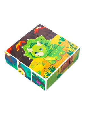 Кубики пластмассовые "Зверята" 9 шт Baby Toys