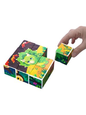 Кубики пластмассовые "Зверята" 9 шт Baby Toys