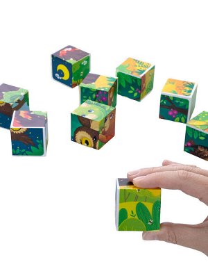 Кубики пластмассовые "Зверята" 9 шт Baby Toys
