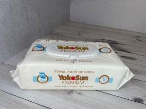 Салфетки PREMIUM влажные гигиенические YokoSun 62 шт