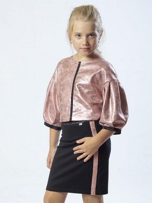 Комплект: свитшот укороченный и юбка прямого силуэта  Цвет:фиолетовый