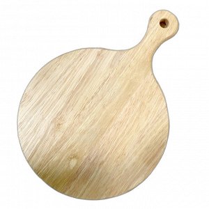 Доска разделочная, d 24 см, с ручкой, круглая, Гевея, 1/12