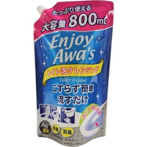Пена чистящая "Enjoy Awa’s Toilet" для туалета (с ионами серебра) 800 мл, сменная упаковка с крышкой / 12