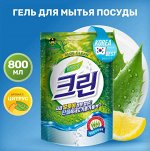 Гель для мытья посуды SANDOKKAEBI Алоэ Клин 800мл, мягкая упаковка 1/12