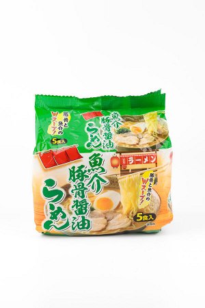 Суп-лапша TOYOSUISAN Рамен с морепродуктами Тонкоцу и соевым соусом 440 гр ( 5пач) 1/30
