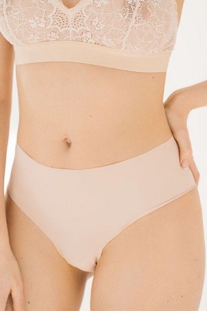 GreenBra / Трусы Бесшовные Танга Бежевые