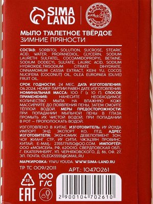 Подарочный набор новогодний URAL LAB «Снегопад чудес»: мыло для рук кусковое 100 г и мочалка для тела