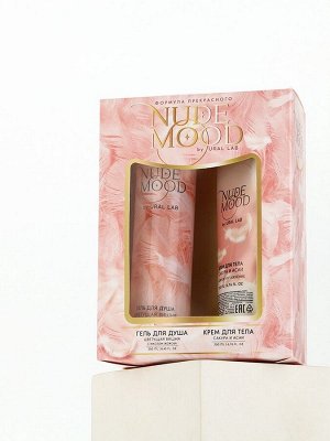 Подарочный набор NUDE MOOD, гель для душа 250 мл и крем для тела 200 мл, аромат вишни, сакуры и асаи, URAL LAB