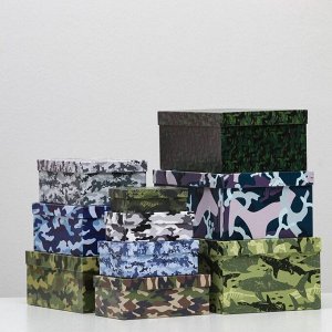 Набор коробок 10 в 1 "Милитари 2", 30,5 х 20 х 13 - 12 х 6,5 х 4 см