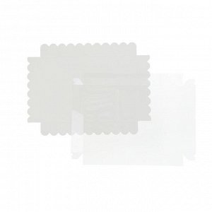 Коробочка для печенья с PVC крышкой, белая, 22 х 15 х 3 см