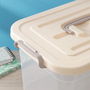 Контейнер для хранения с крышкой, 10 л, 35.5x23.5x19 см, пластик, МИКС