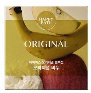 Органическое мыло с ароматом банана и яблок Happy Bath 90г 1/40