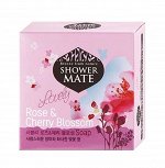 Мыло косметическое с экстрактом розы и вишни Shower Mate Soap Rose &amp; Cherry Blossom 100г 1/48