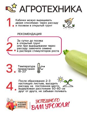 Семена Кабачок "Белоплодные", 1 г