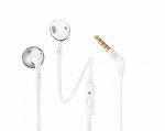 Наушники JBL T205 с микрофоном светлый хром